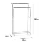 Cabideiro Sapateira Metal Vestuário Arara Rodas Multiuso Bran