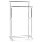 Cabideiro Sapateira Metal Vestuário Arara Rodas Multiuso Bran