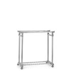 Cabideiro Sapateira Metal Vestuário Arara Rodas Multiuso Cinza