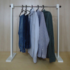 Cabideiro Simples De Piso Chão Arara Camiseiro Desmontável Br