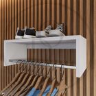 Cabideiro Suporte Arara De Roupas Prateleira Suspenso Mdp