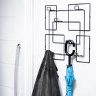 Cabideiro Suporte Organizador Com Ganchos De Parede Grafite S