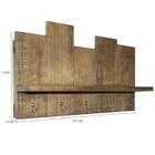 Cabideiro Suspenso Multiuso 05 Ganchos Pinus Verniz Ipê