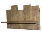 Cabideiro Suspenso Multiuso 05 Ganchos Pinus Verniz Ipê