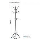 Cabideiro Tubular 148cm New 2021 Unimóvel Preto