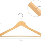 Cabides De Roupa De Madeira Clara Com 16 Acabamento Suave