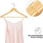 Cabides De Roupa De Madeira Clara Com 16 Acabamento Suave