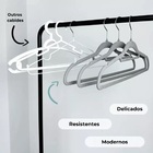 Cabides De Veludo Adulto Fino Antideslizante Roupas 20 Peças