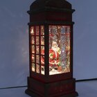 Cabine Telefone Inglês Papai Noel Natal Musical Leds De 26cm