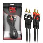 Cabo 2+2 Rca Áudio Vídeo 1,5 Metros Gold 24k Profissional