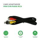Cabo 3 Rca Para 1 Mini Din Com 10 Pinos Para Receptor
