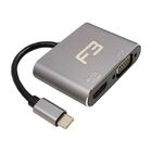 Cabo Adaptador 2 Em 1 Usb-c 3.1 Type-c Para Hdmi 4k E Vga Jc-