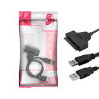 Cabo Adaptador Conversor Y 2 Usb Para Hd Ssd Sata 2,5 Note