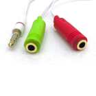 Cabo Adaptador P3p2 Macho X 2 P2 Femea Stereo 20cm