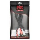 Cabo Audio E Video 2 Rca P/ 2 Rca 2m  Pto Pix/ Chip Sce