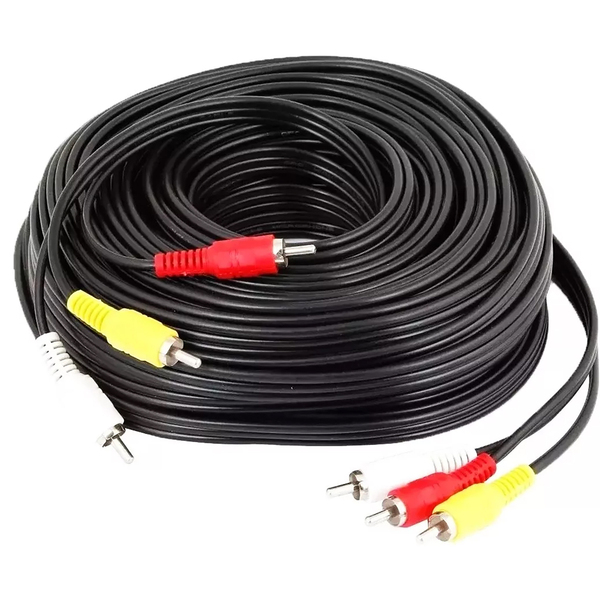Cabo Audio E Video Rca Av Tv A Cabo 20 Metros 20m Novo