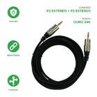 Cabo Áudio P2 X P2 5m Profissional Plug Metal Fitz 5 Metros