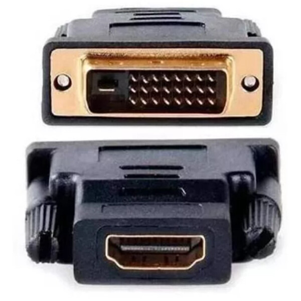 Cabo Audio Video Conector Dvi X Hdmi Femea Pontas Banhado
