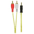 Cabo Auxiliar P2/2 Rca Macho Estereo Cristal Amarelo 5 Metros