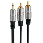 Cabo Auxiliar P2 Estereo X 2 Rca Niquel Fitz 3 Metros 018-070