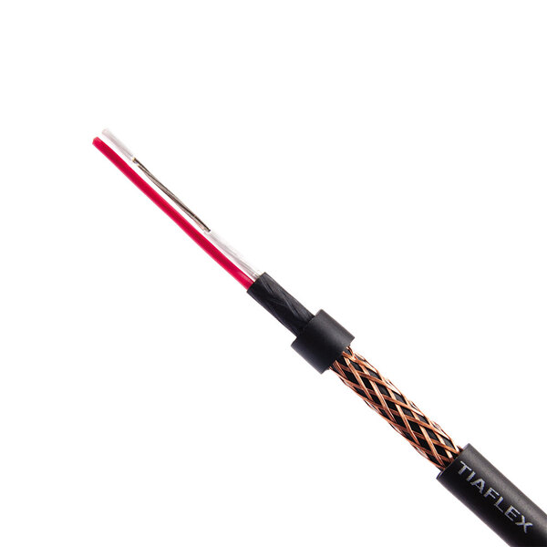 Cabo Blindado Para Audio Estereo Tiaflex 2x0,20 Mm Preto 6020