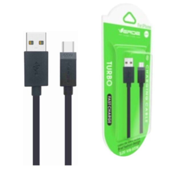 Cabo Carregador Type C De Dados 65w Usb Turbo 1 Metro