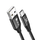 Cabo Carregamento 1hora Usb 2.0 A/c 3a Macho 1,5m Preto
