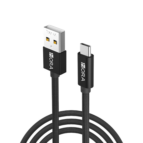 Cabo Carregamento Dados 1hora Usb 2.0 A/c 2.4a 1m Preto