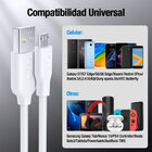 Cabo Carregamento Dados 1hora Usb A/micro Usb 2.1a 1m Branco