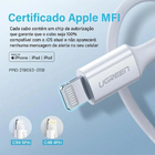 Cabo Carregamento Ugreen Tipo C P Lightning 1m Cert. Mfi