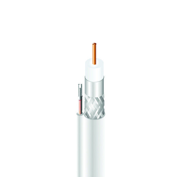 Cabo Coaxial Cabletech Rge-59 67% + Tp3 100 Mt Branco