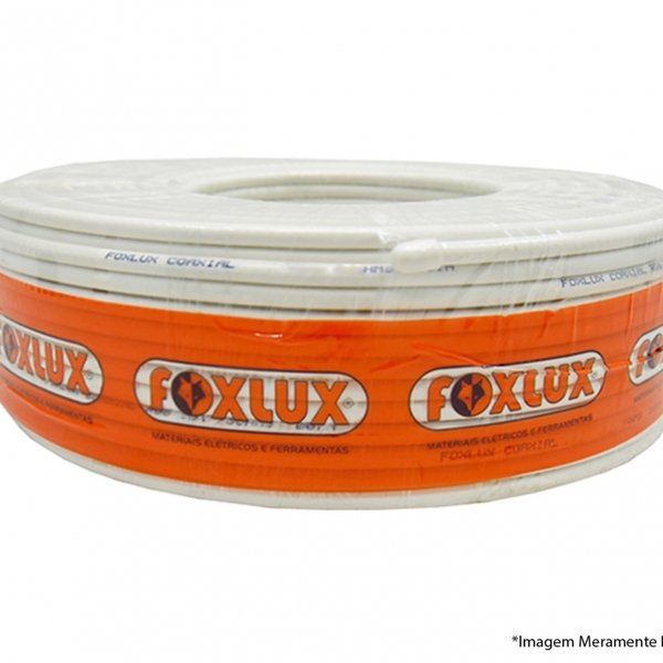Cabo Coaxial Foxlux Rgc59 67 100mts Branco