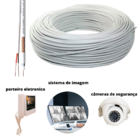 Cabo Coaxial Para Camera Branco Alta Qualidade De Imagem Cftv