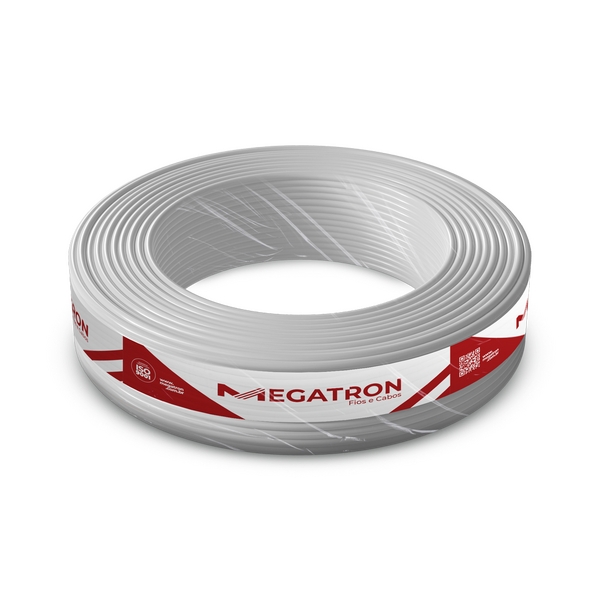 Cabo Com de dados lan 4P Cat.6 F/UT Cinza Rolo 100M Megatron