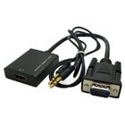 Cabo Conversor Hdmi Femea Para Vga Macho 24cm Audio