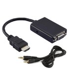 Cabo Conversor Hdmi Macho Para Vga Femea  Audio