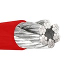 Cabo De Aço Com Revestimento Vermelho 1/8x3/16" Até 606kgf 20m