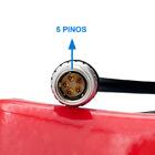 Cabo De Alimentacao Externa Gps Rtk 12v Tipo Jacare 5 Pinos