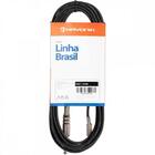 Cabo De Áudio Linha Brasil P2 Estéreo X 1 P10 Mono 1,8m Preto