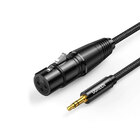 Cabo De Áudio Microfone Ugreen 3.5mm Para Xlr Fêmea 2m Preto
