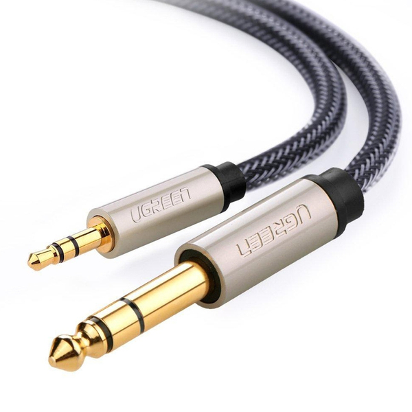 Cabo De Áudio Ugreen 3.5mm Para 3.6mm Macho/macho 1m Cinza