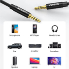 Cabo De Áudio Ugreen Av112 P2 3.5mm Macho 1m Preto