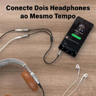 Cabo De Áudio Ugreen Av123 3.5mm Macho Para 2 Fêmea 20cm