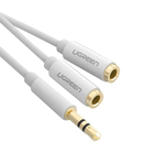 Cabo De Áudio Ugreen Av134 3.5mm Macho Para 2 Fêmea 25cm