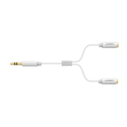 Cabo De Áudio Ugreen Av134 3.5mm Macho Para 2 Fêmea 25cm