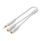 Cabo De Áudio Ugreen Av134 3.5mm Macho Para 2 Fêmea 25cm