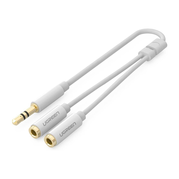 Cabo De Áudio Ugreen Av134 3.5mm Macho Para 2 Fêmea 25cm