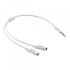 Cabo De Áudio Ugreen Av134 3.5mm Macho Para 2 Fêmea 25cm