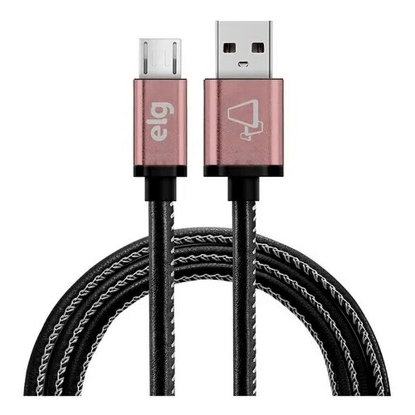 Cabo De Celular Micro Usb Elg - Cabo Reforçado Em Tecido 1m -