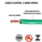 Cabo De Circuito De Iluminação Ação Termoplástica 1,5mm De 60